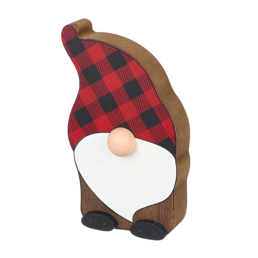 Red &amp; Black Check Hat Gnome
