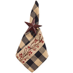 Primitive Berry Vine Check - Napkin