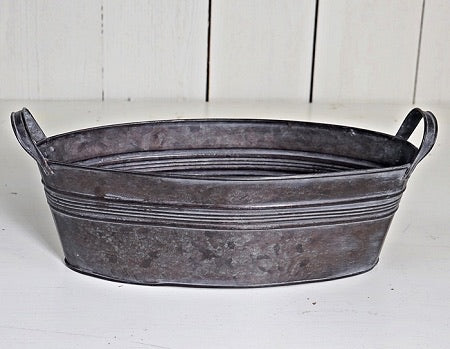 Tin Bowl with Handles