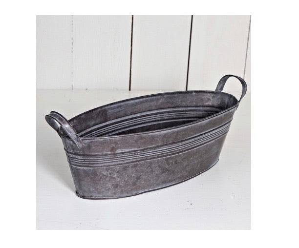 Tin Bowl with Handles