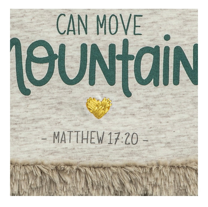 Faith Can Move Mountains Rattle Blankie