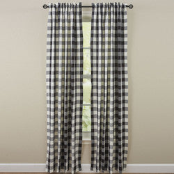Wicklow Check Black &amp; Cream 84” Panels