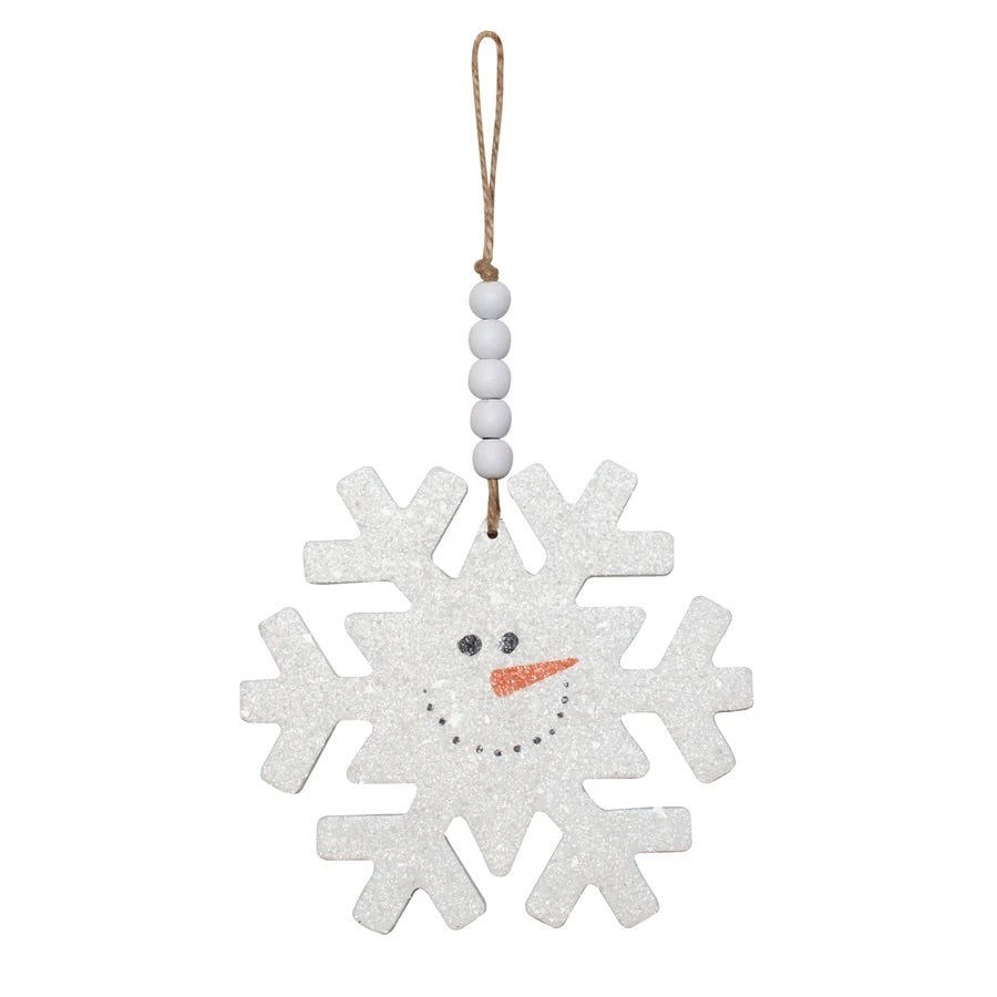 Snowman Snowflake Ornament