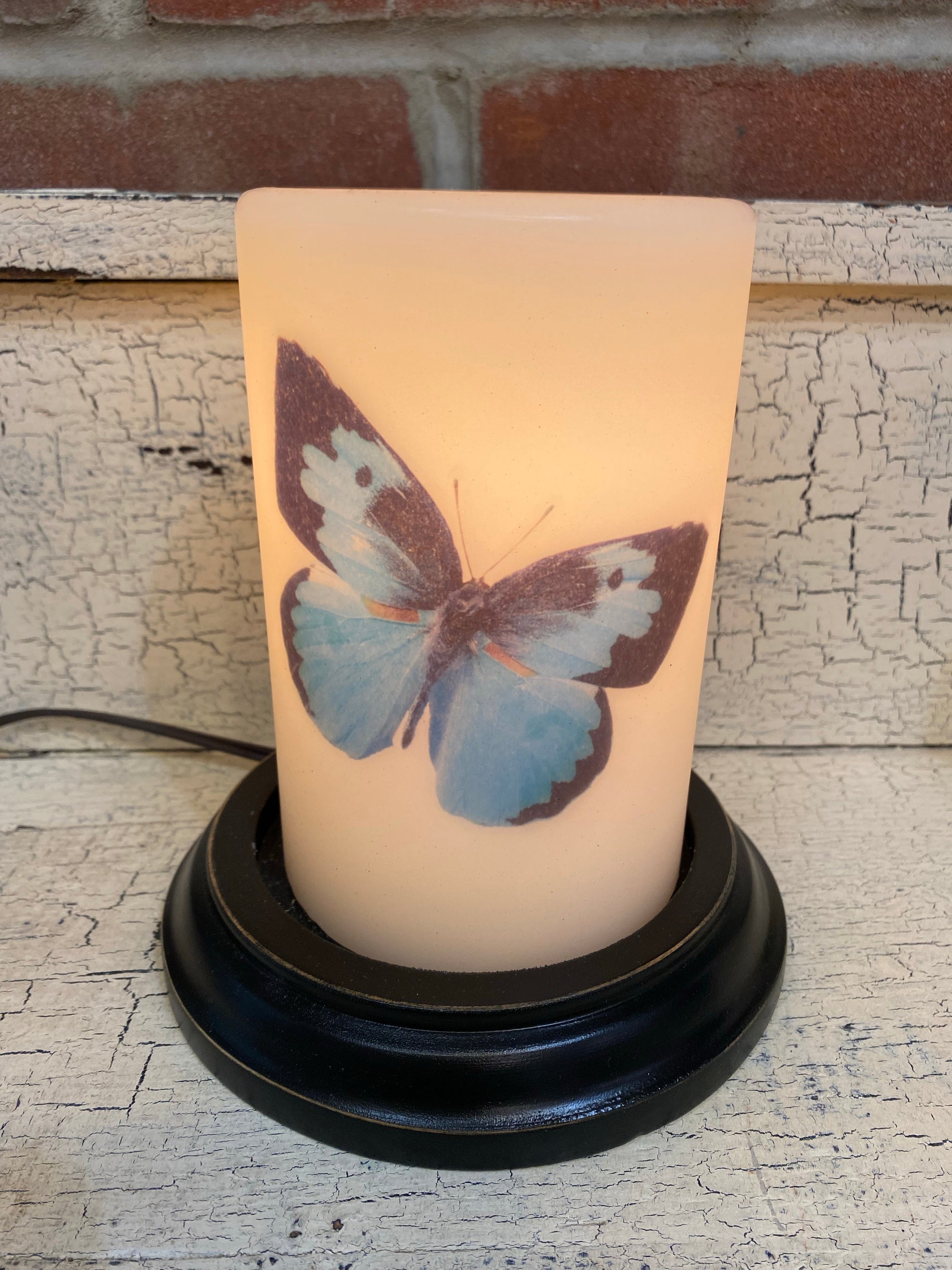 Blue Butterfly Candle Sleeve