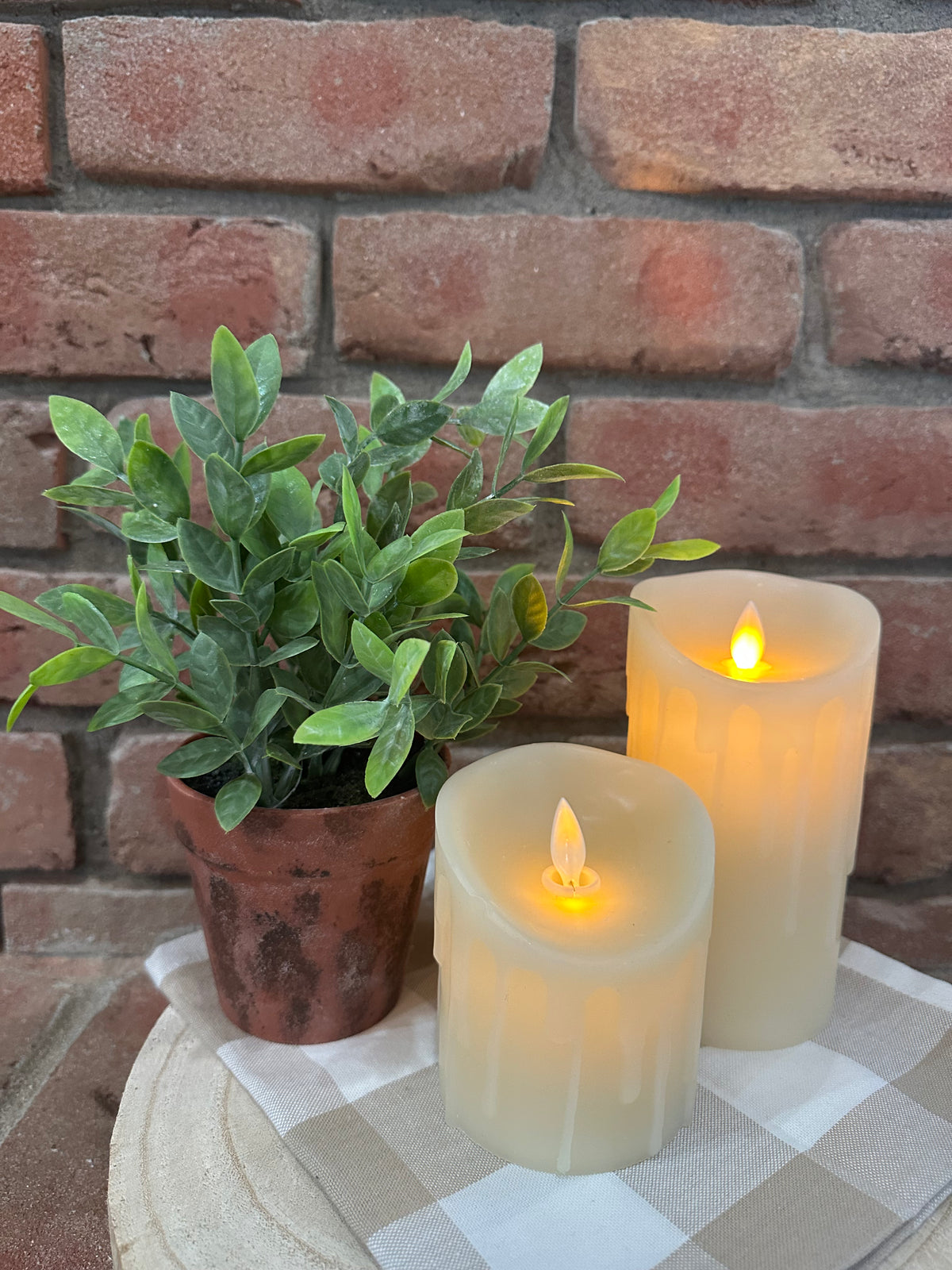Moving Flame Pillar Candle - 2 Sizes