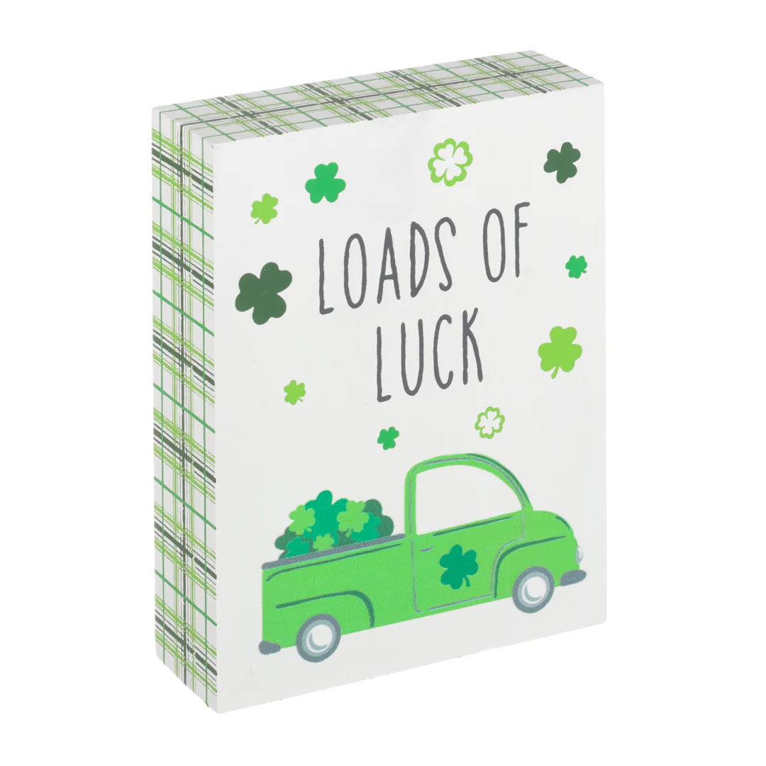 Loads of Luck Shamrock Block