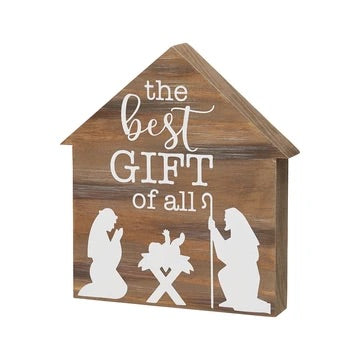 Best Gift Shaped Wood Block