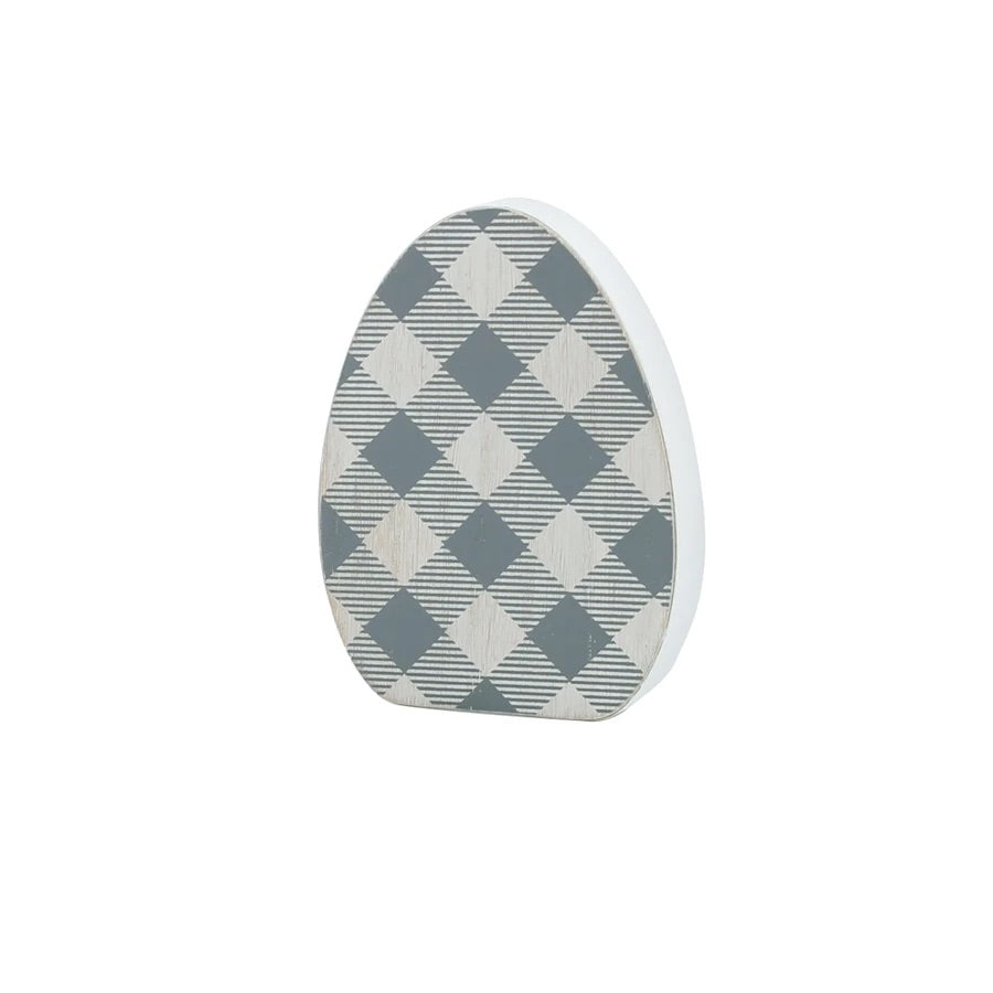 Gray Check Egg Cut Out