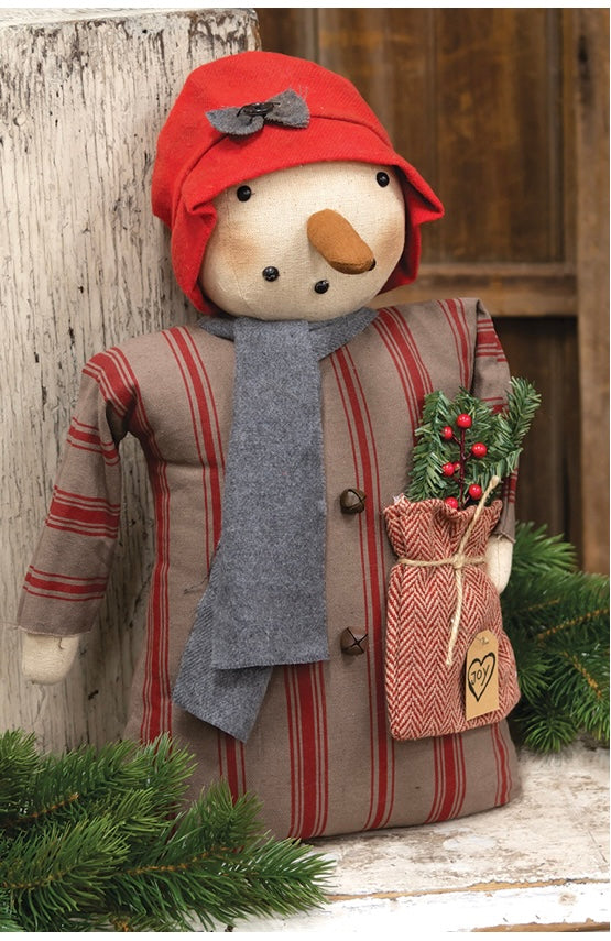 Red Stripe Joy Snow Girl