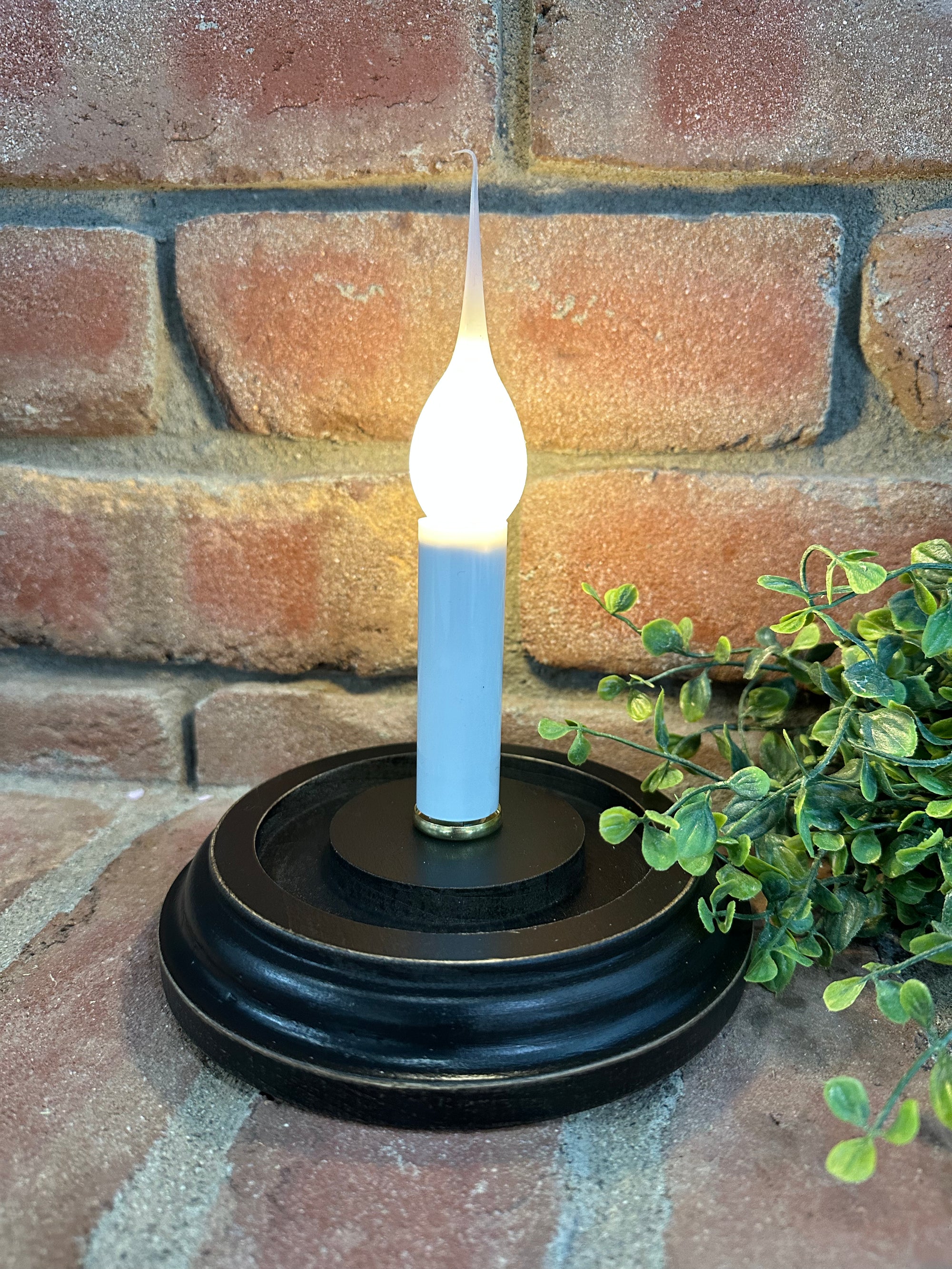 Black Wood Base for Candle Sleeves