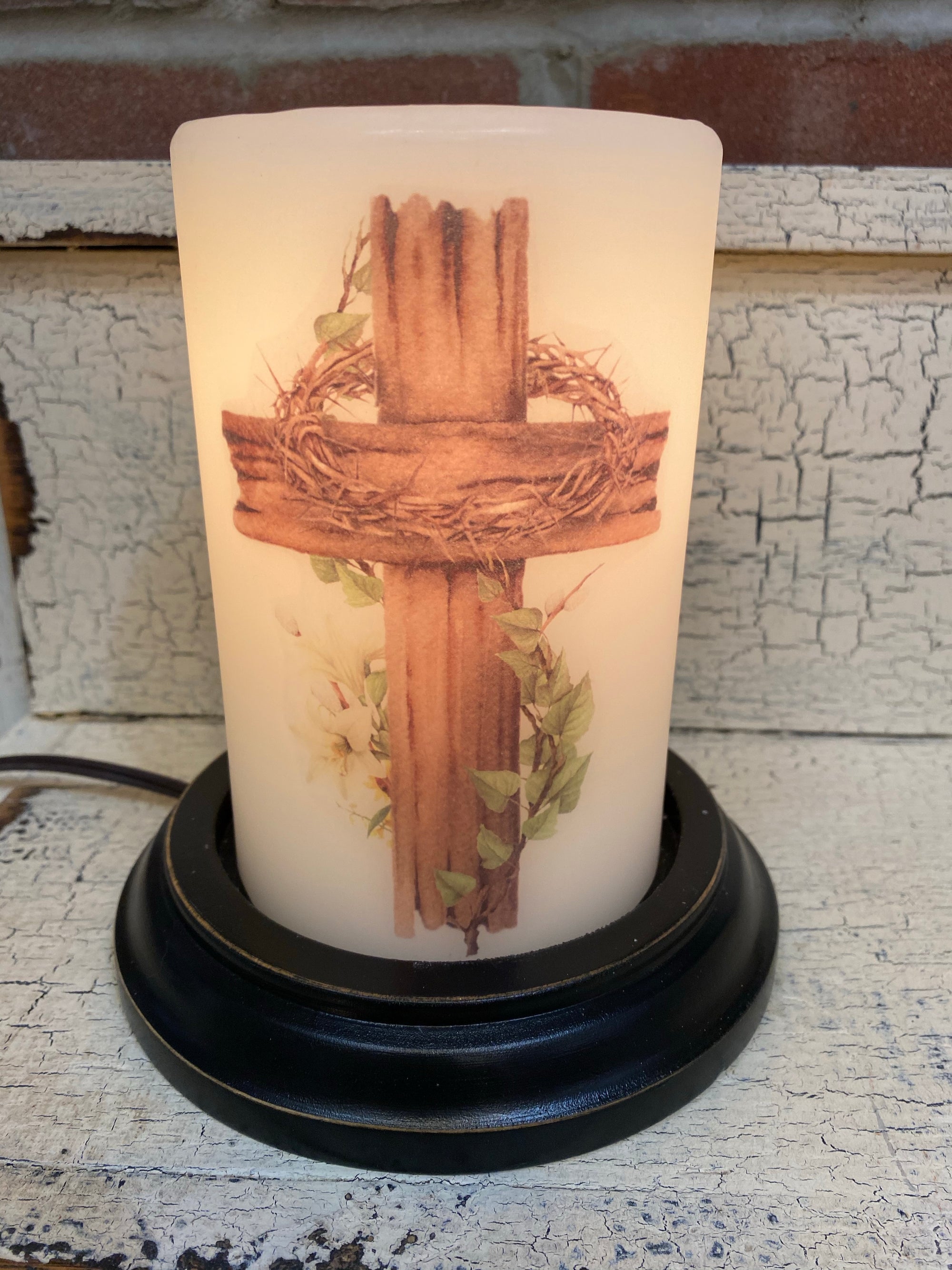 Rugged Cross Candle Sleeve