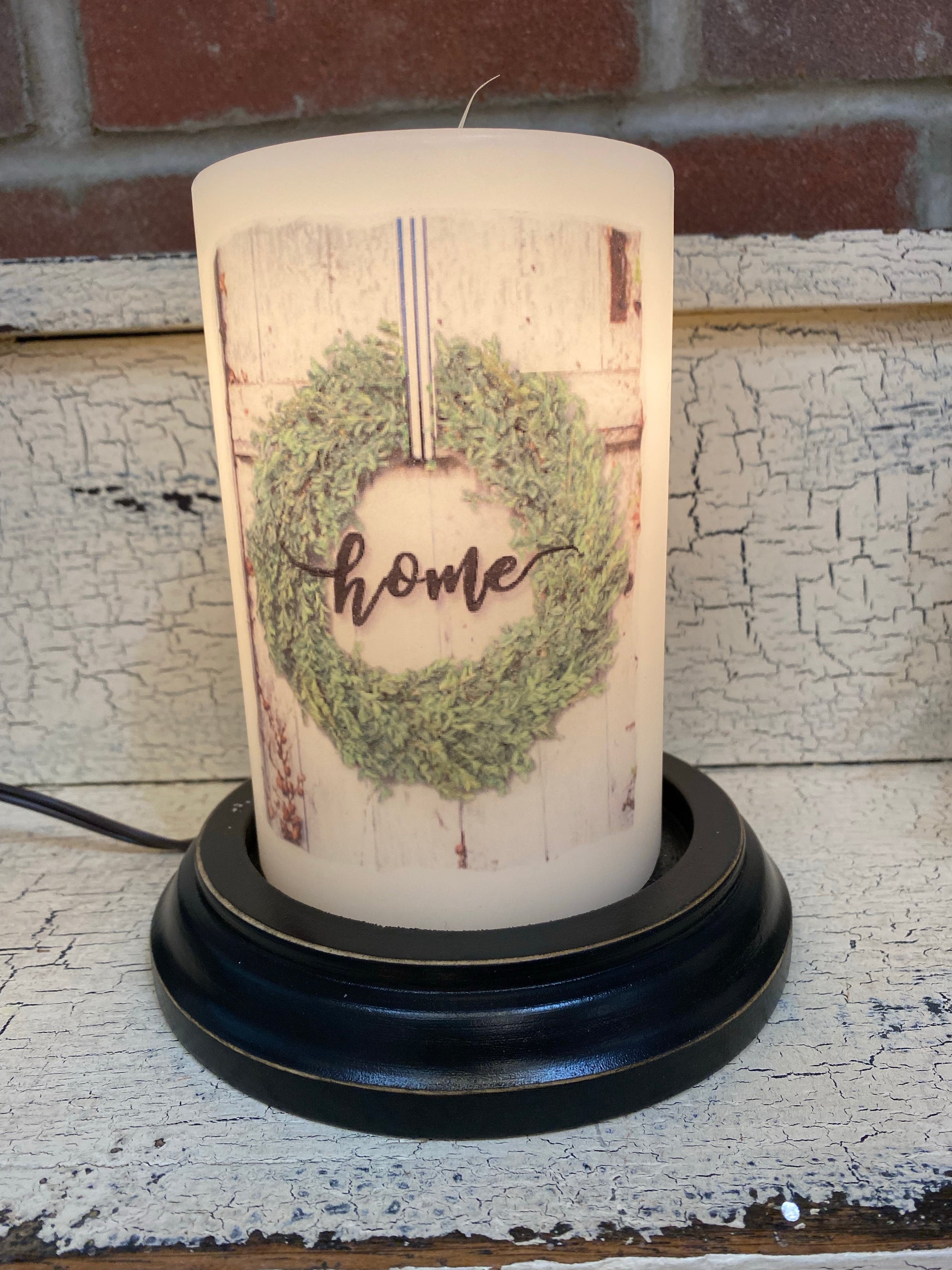 Home Wreath Candle Sleeve
