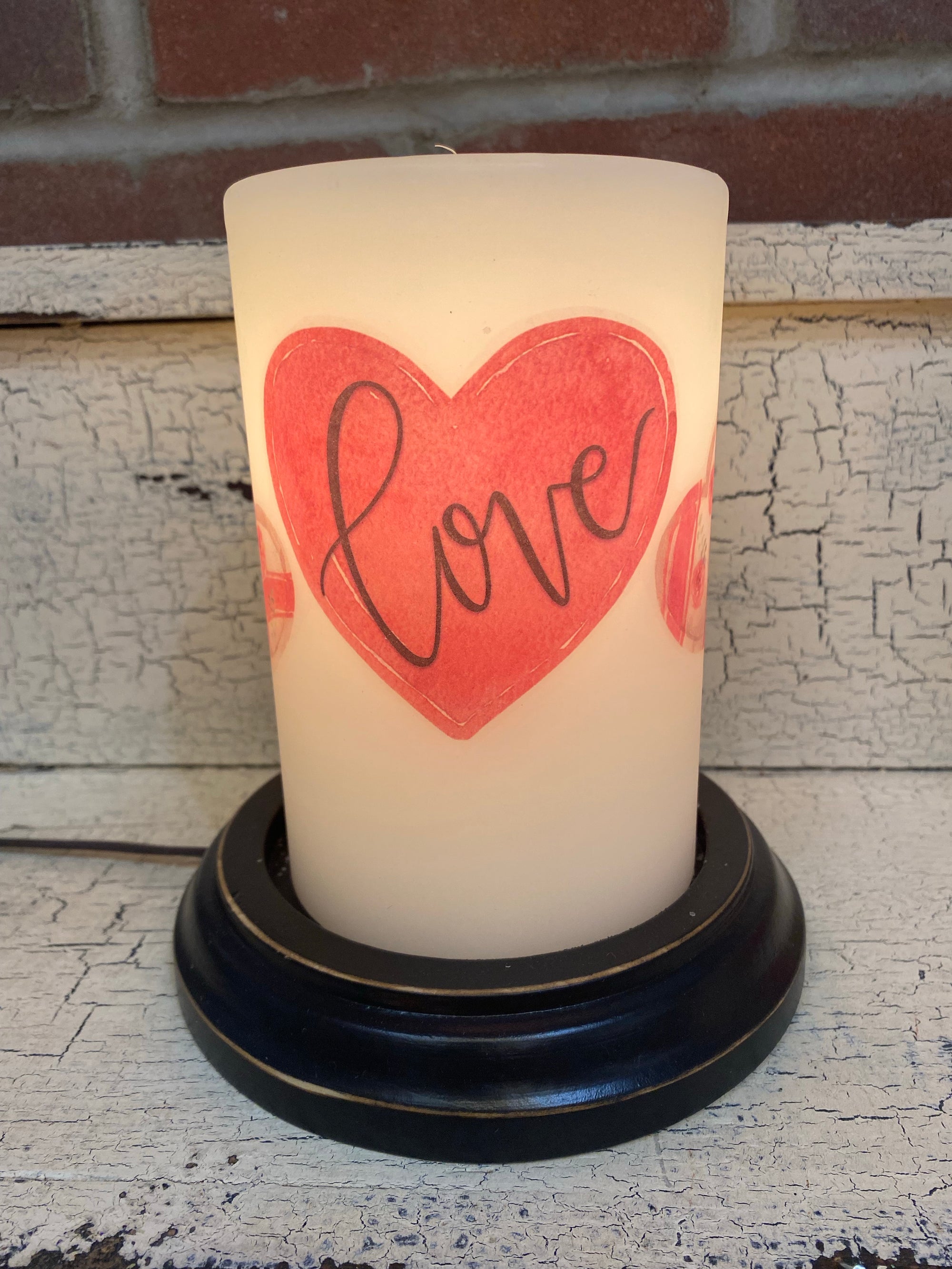 Love Heart Cluster Candle Sleeve