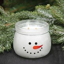 Snowman Head Jar Candle - Large