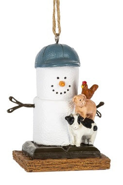 S’mores Farmer Ornament