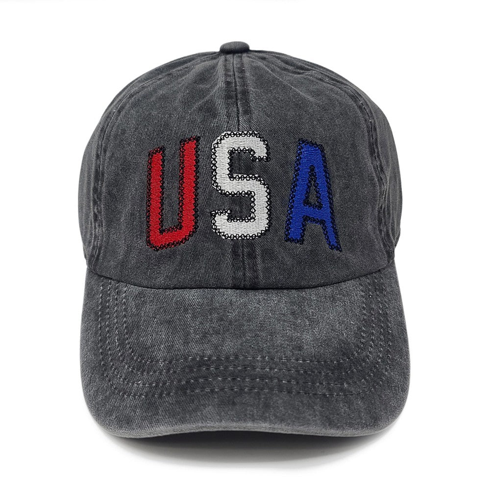 USA Embroidered Baseball Cap - 2 Styles