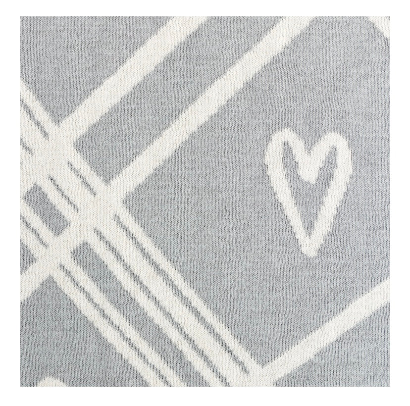 Plaid &amp; Heart Baby Blanket