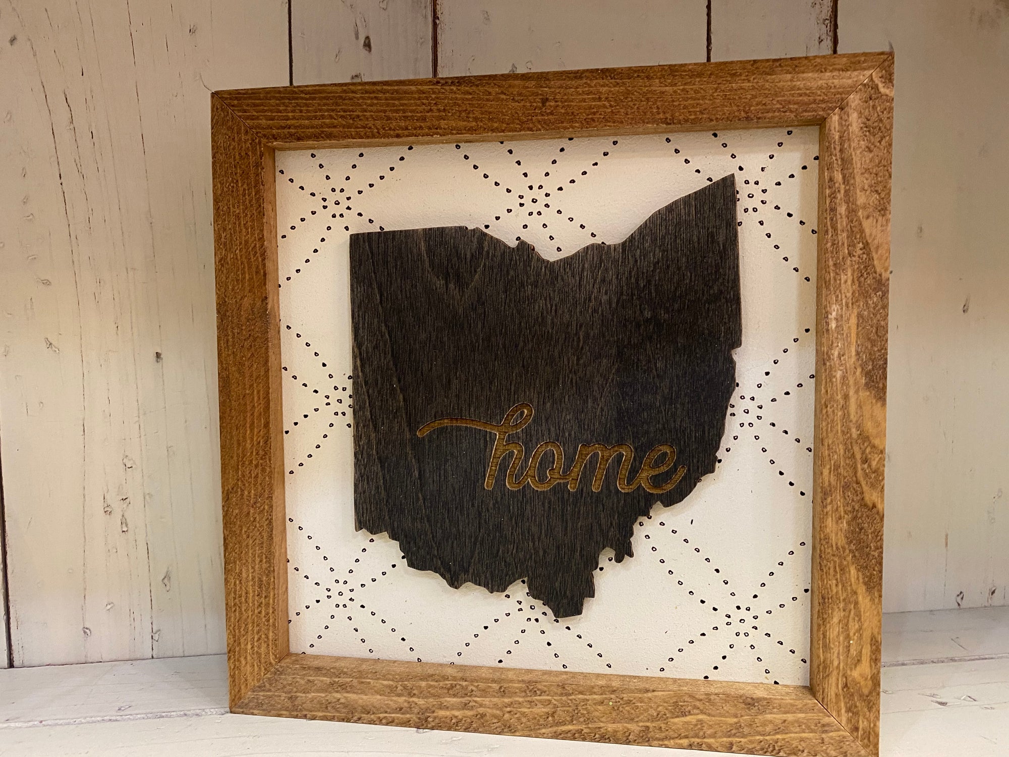 Home Ohio Framed Sign
