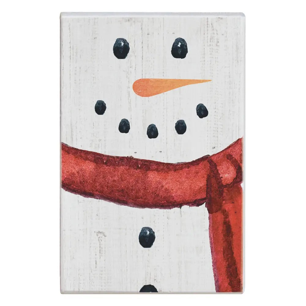 Snowman Block Sign