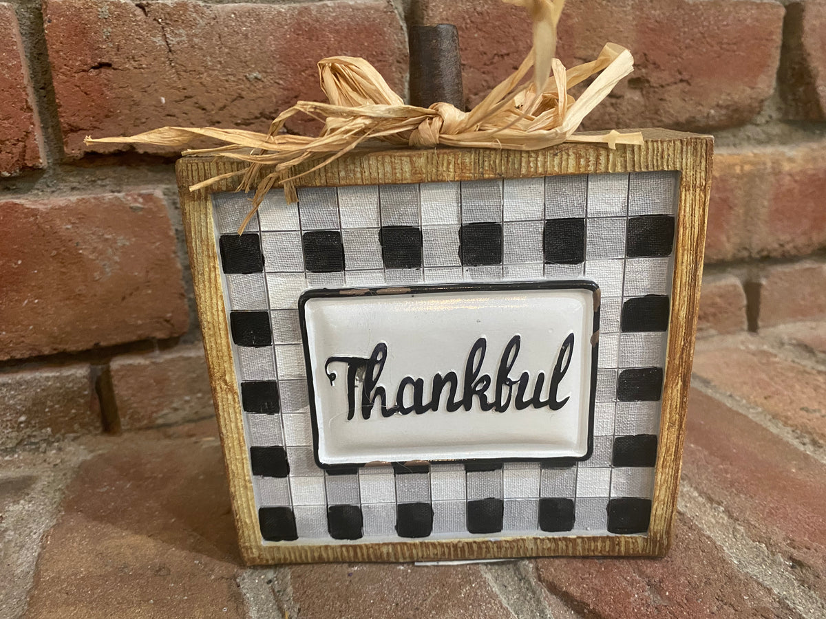 Black &amp; White Sentiment Pumpkins - 3 Styles