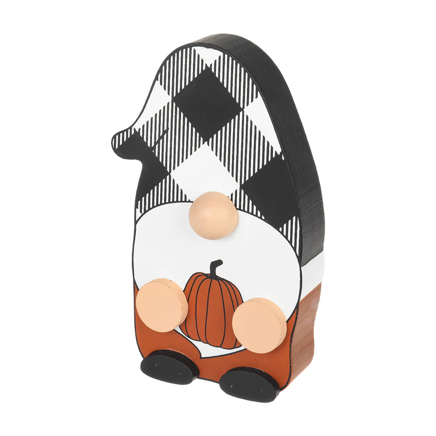 Black & White Pumpkin Gnome