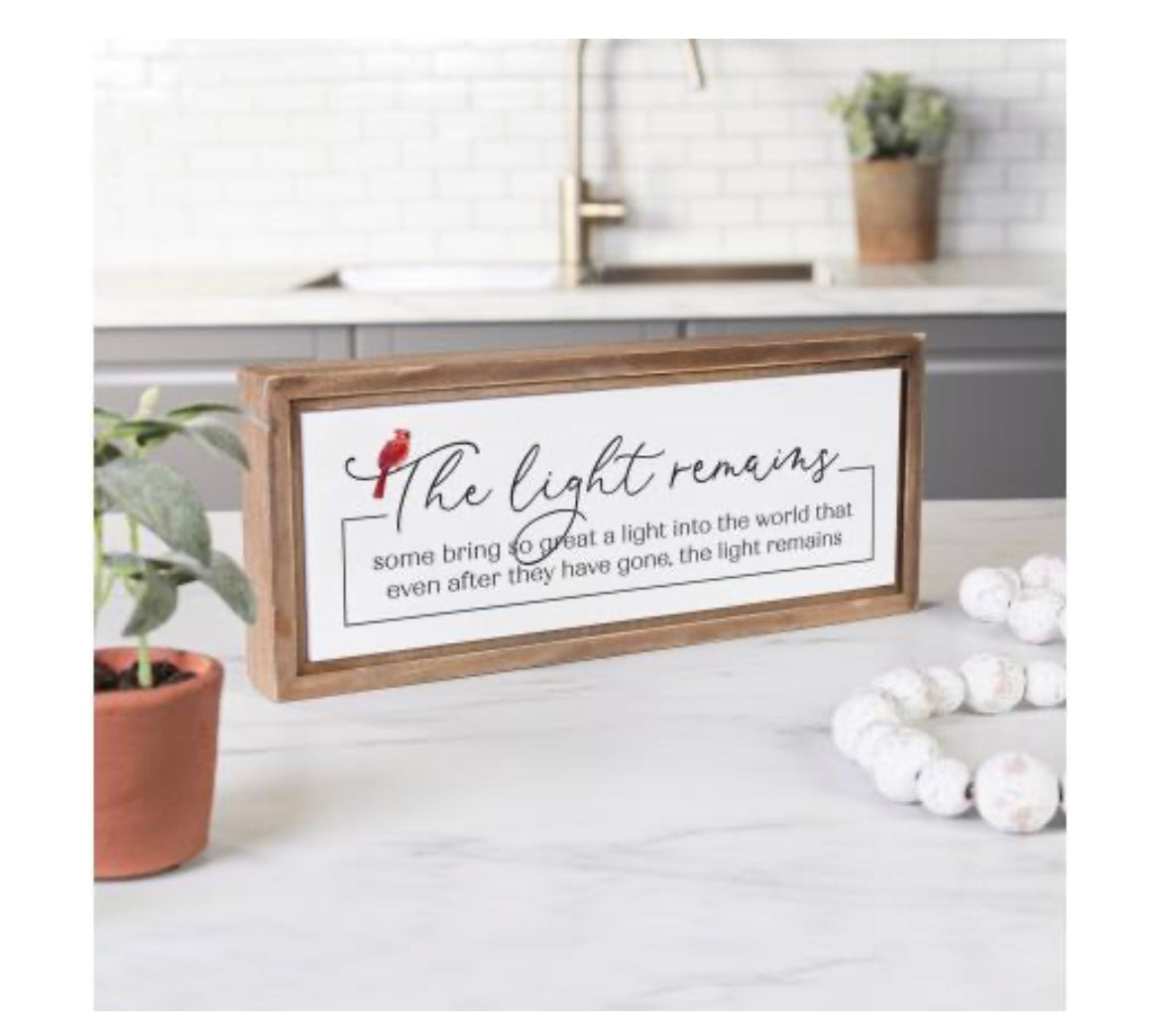 The Light Remains Cardinal Framed Art