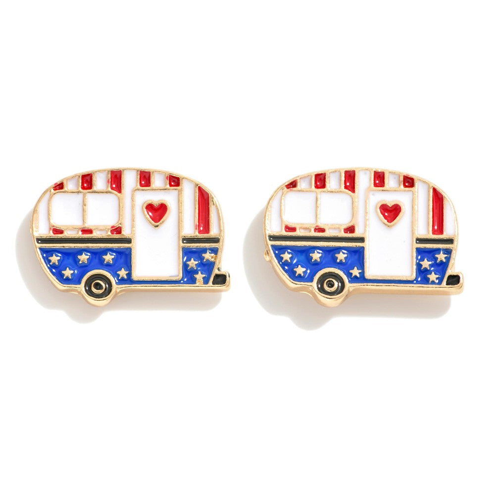 Americana Camper Stud Earrings