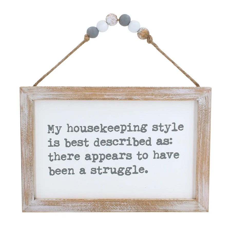 Housekeeping Beaded Sign