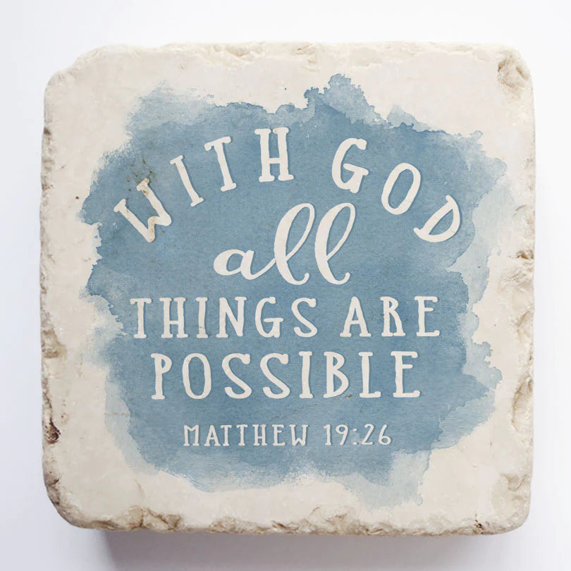 With God Scripture Stone