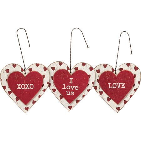 Valentine Ornaments - 3 styles