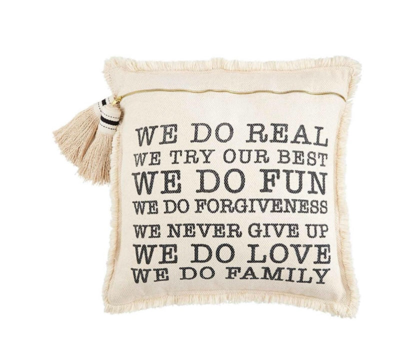 Farmhouse Rules Throw Pillow