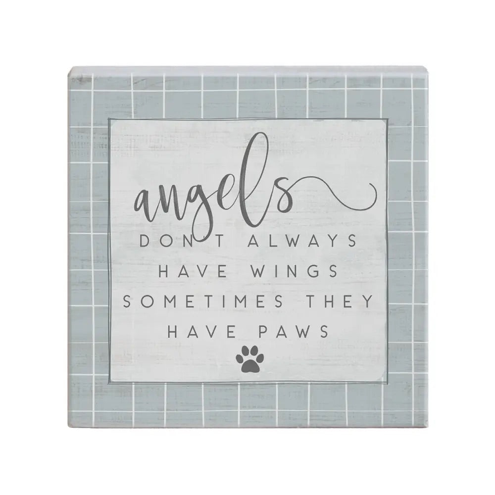 Angels Paw Wood Sign