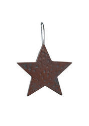 Star Shower Curtain Hooks - Red