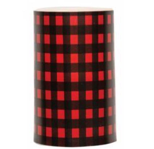 Red Buffalo Check Timer Pillar - 2 Sizes