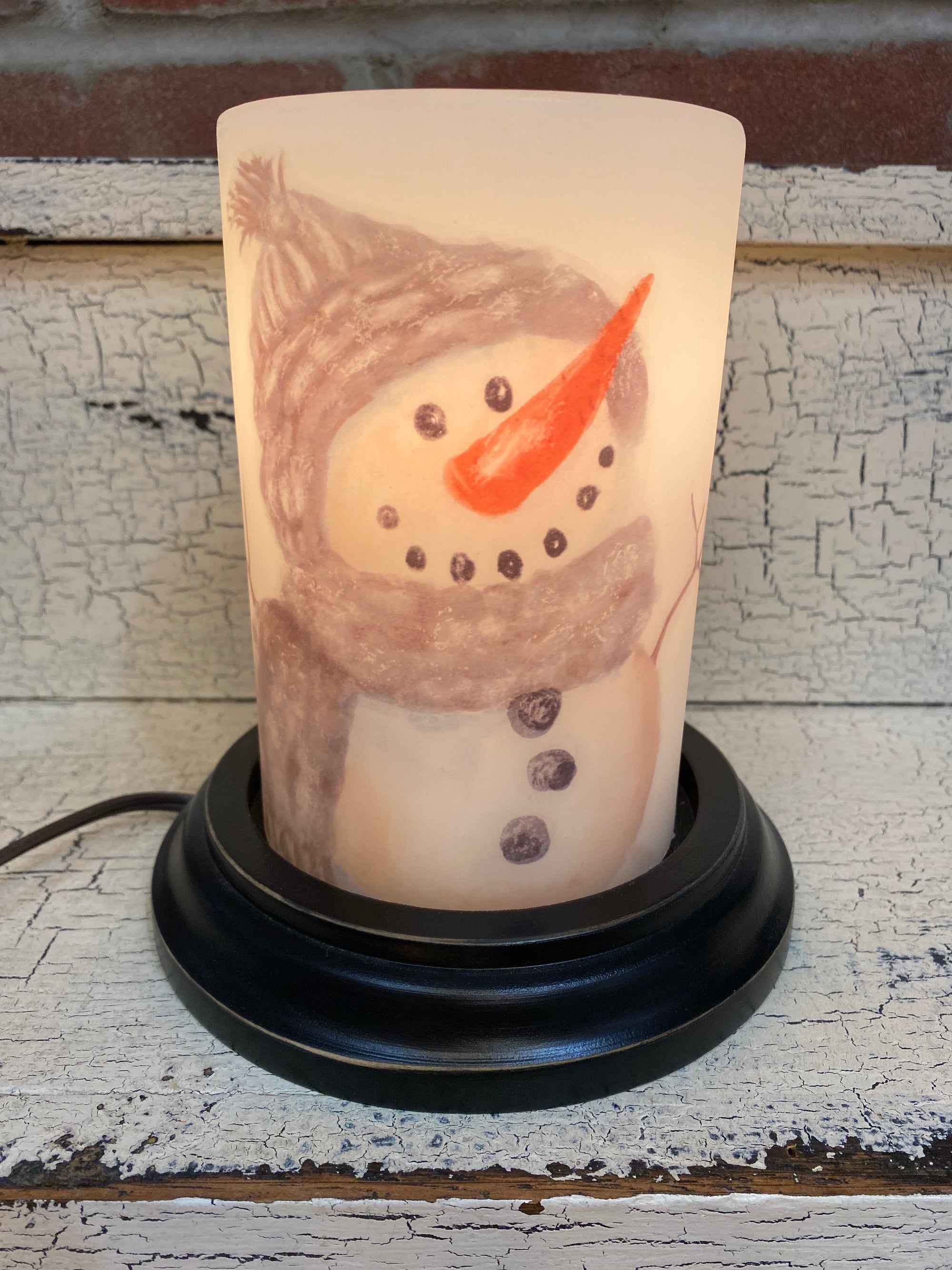 Bundled Up Snowman Candle Sleeve