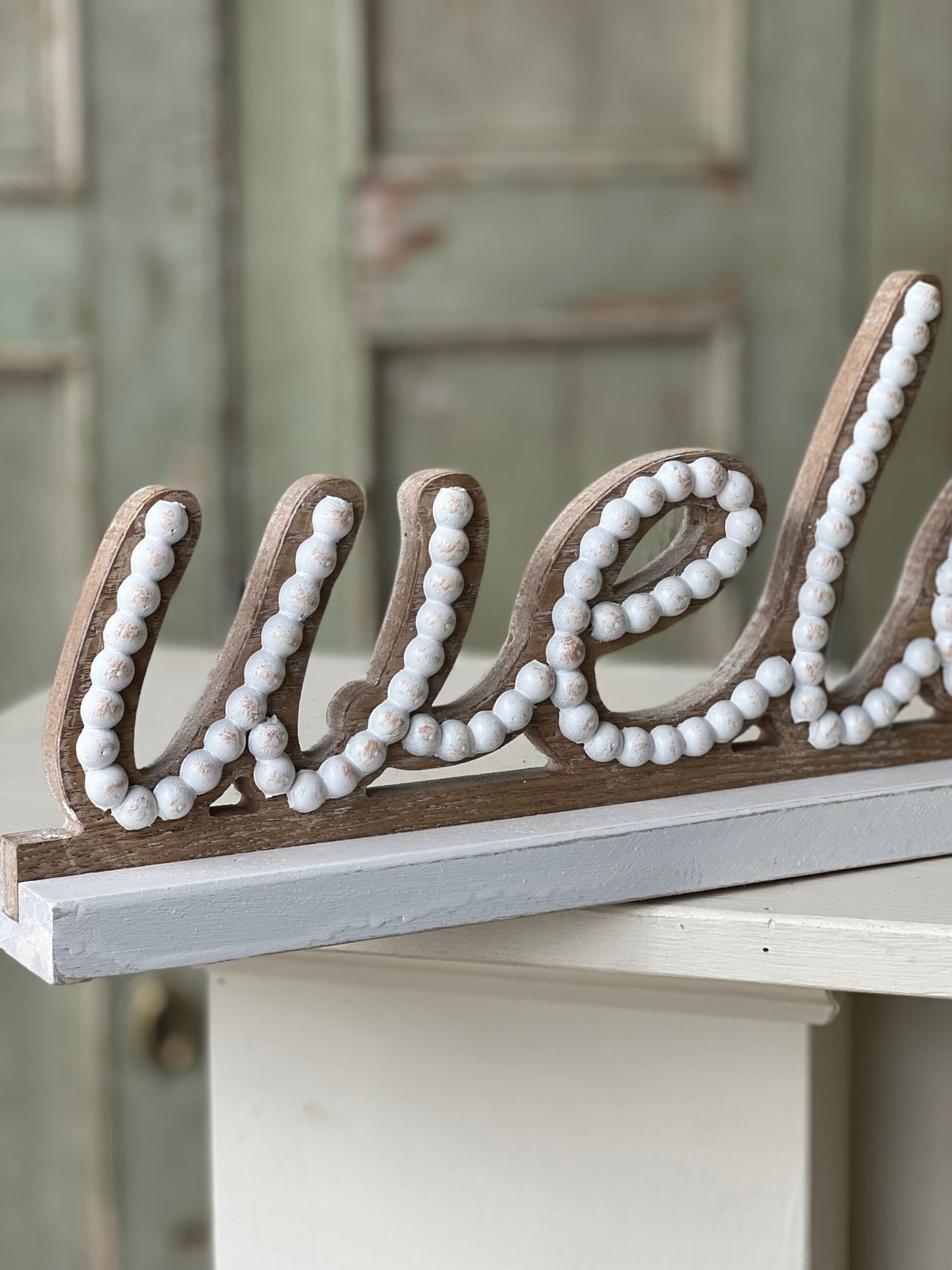 Beaded Welcome Sign