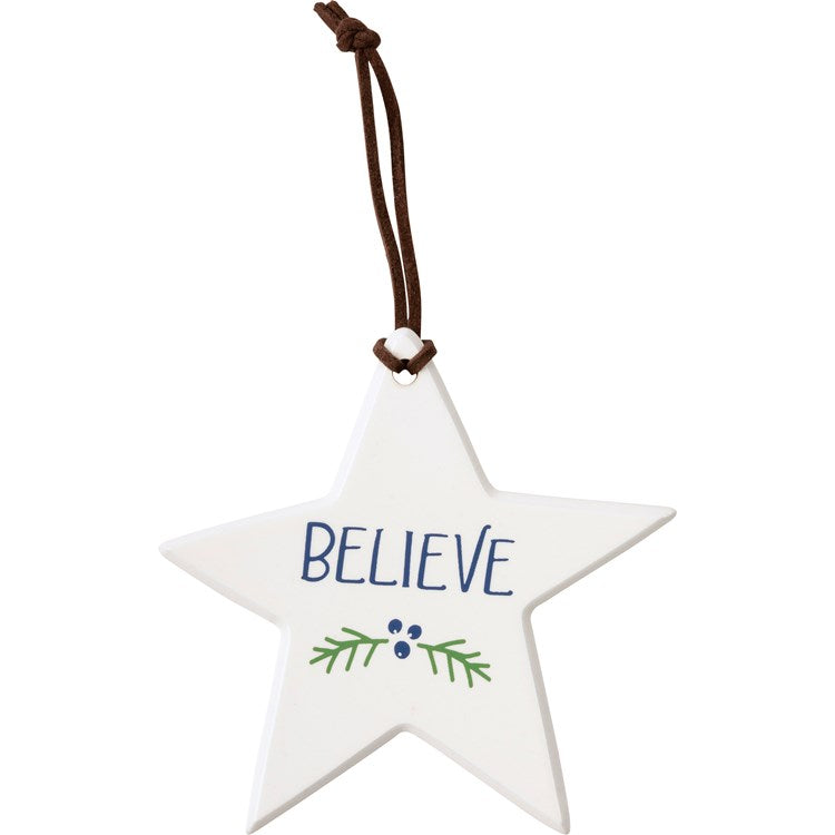 Peace Believe Joy Ornaments - 3 Styles