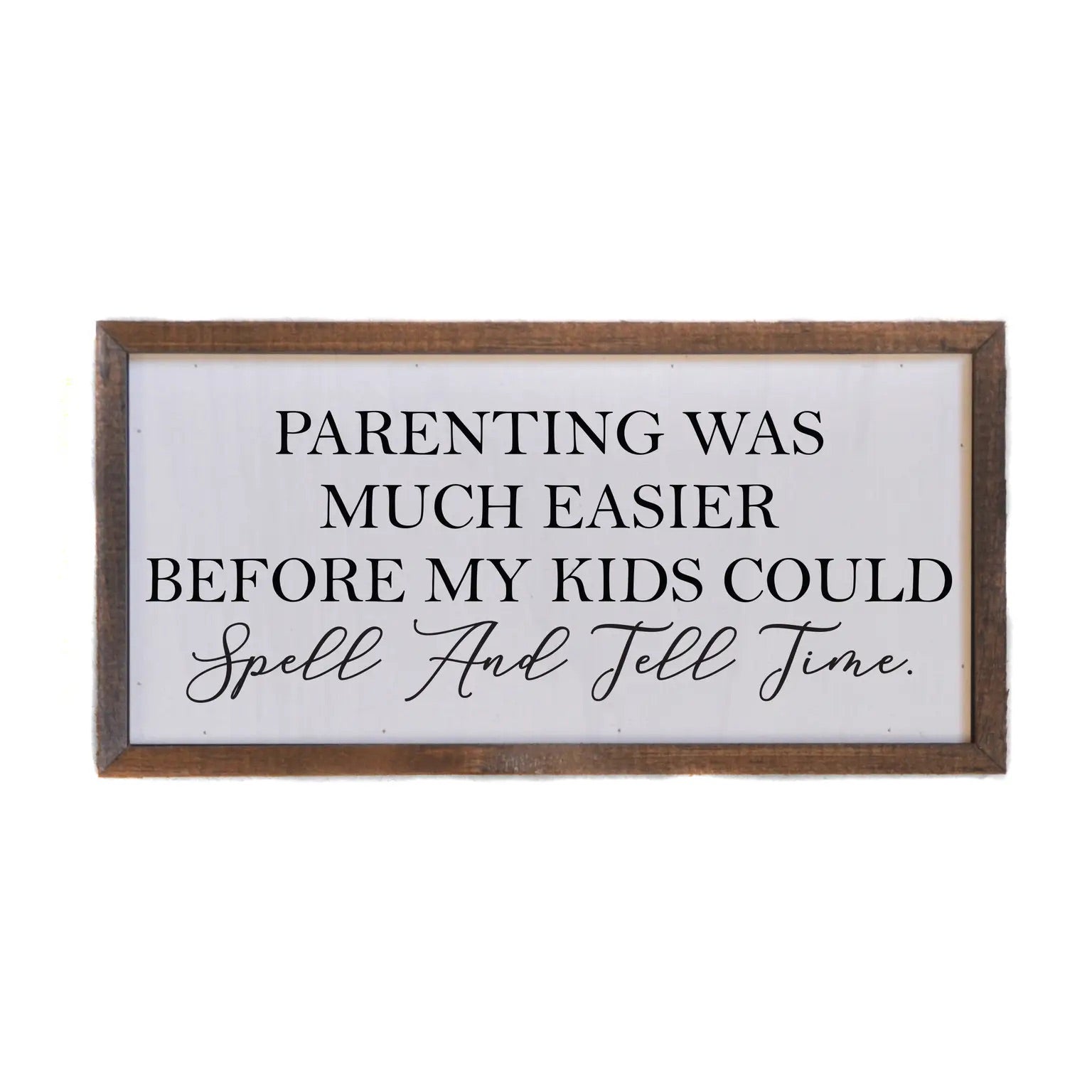 Spell and Tell Time Wall Sign