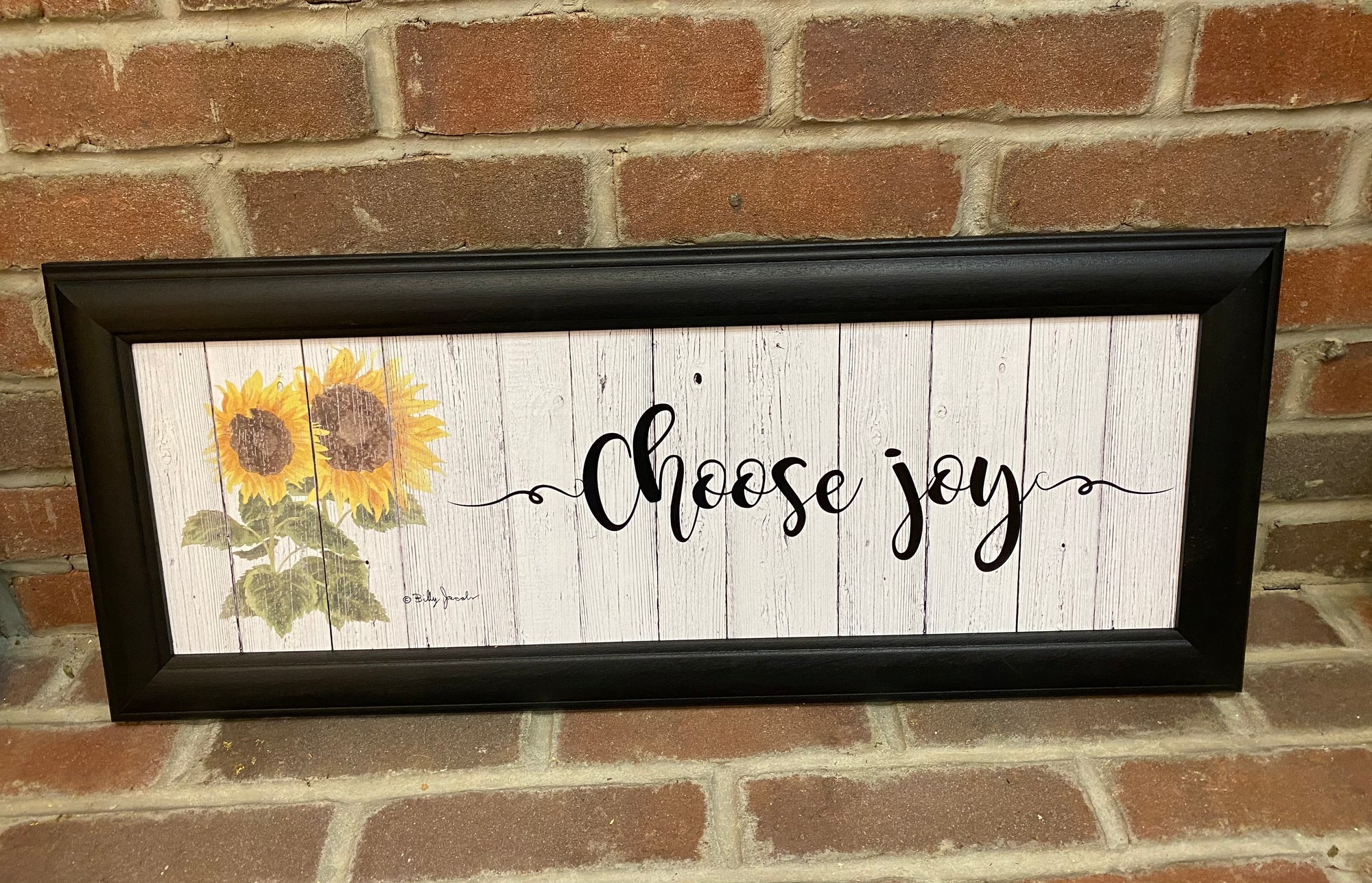 Choose Joy Sunflower Framed Print