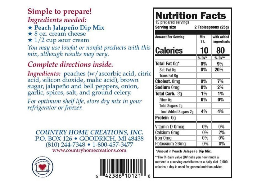 Peach Jalapeño Dip Mix
