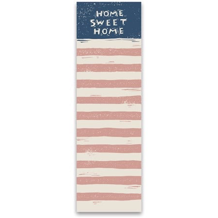 Home Sweet Home Stripes List Notepad
