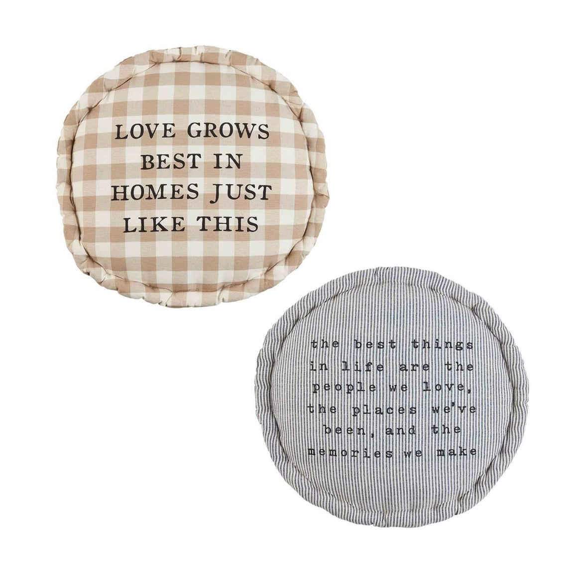Home Round Pillows - 2 Styles