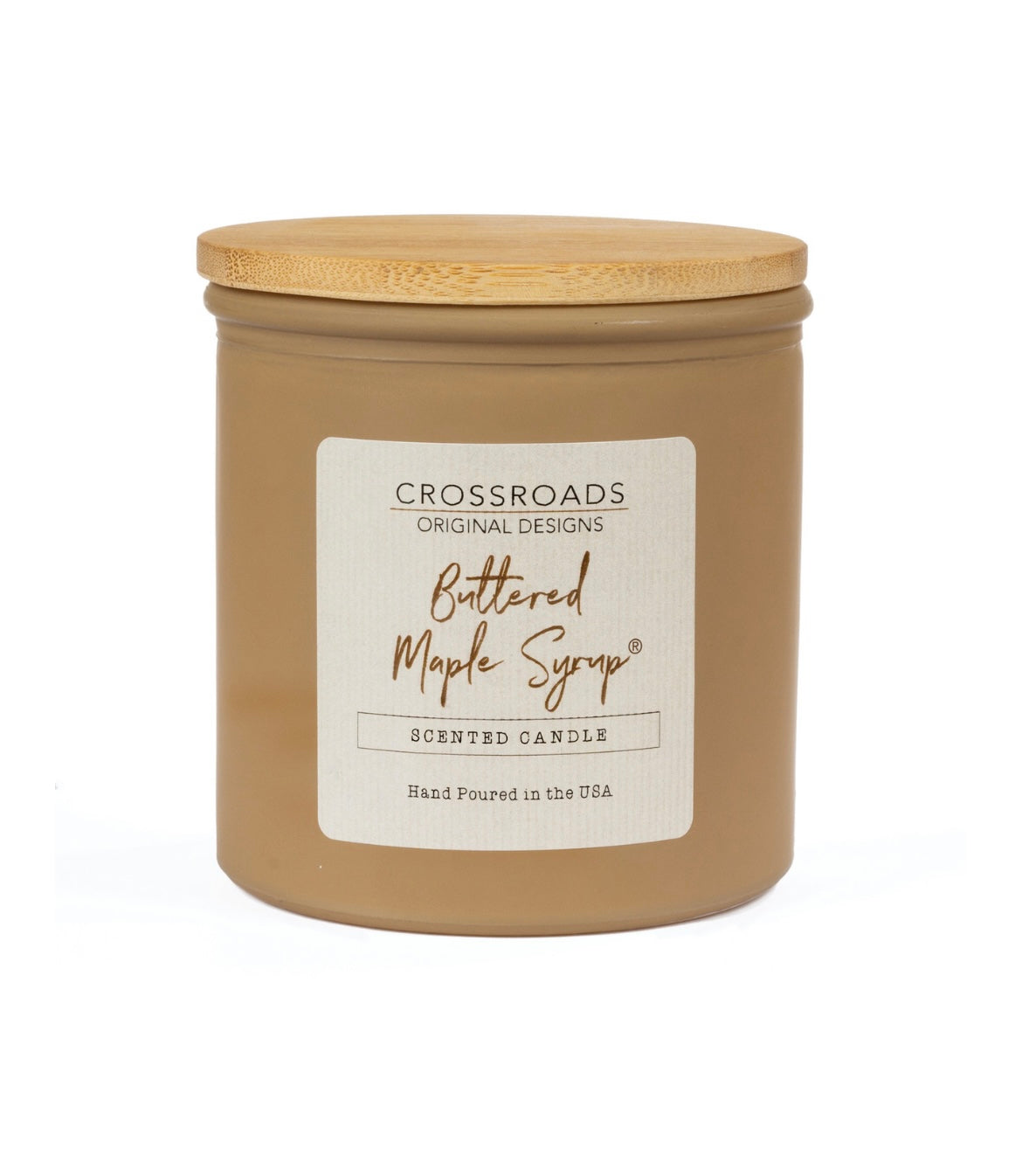 Buttered Maple Syrup Colored Glass 14 oz Candle