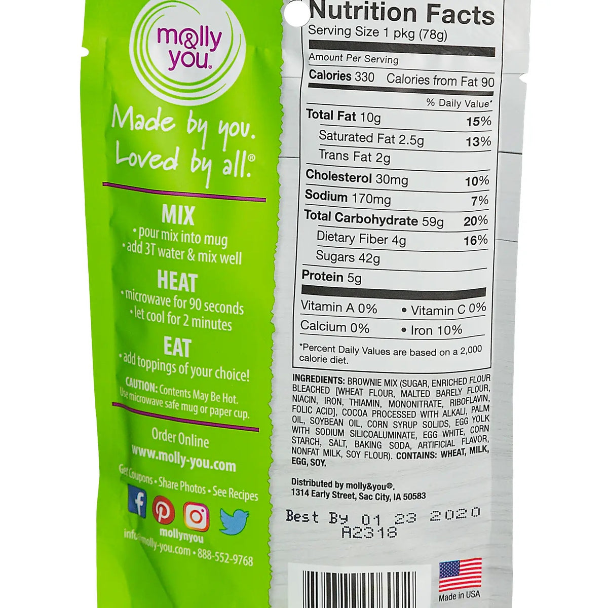 Ooey Gooey Chocolate Brownie Microwave Single