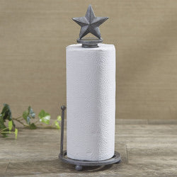 Galvanized Star Paper Towel Holder