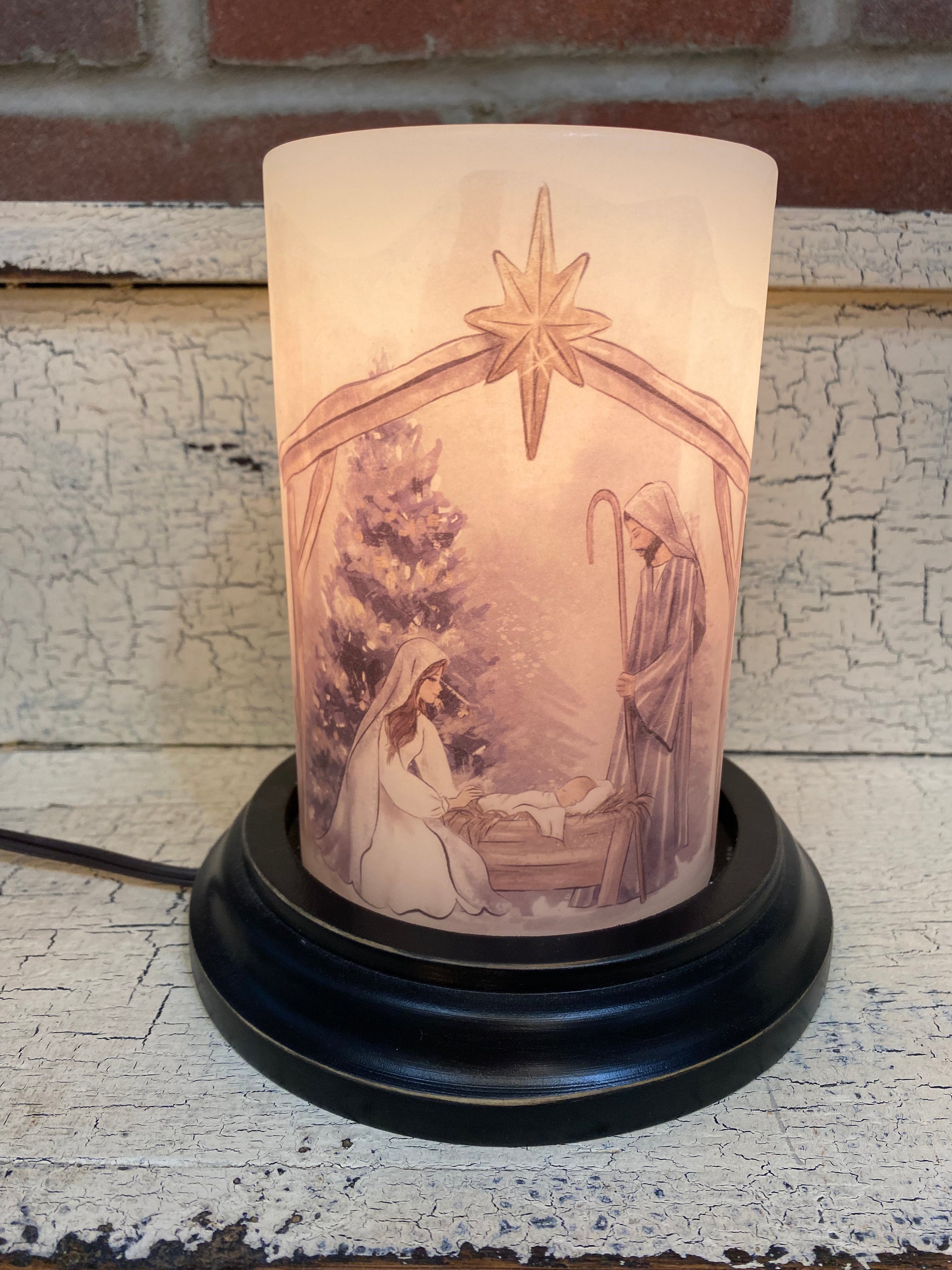 Watercolor Nativity Candle Sleeve