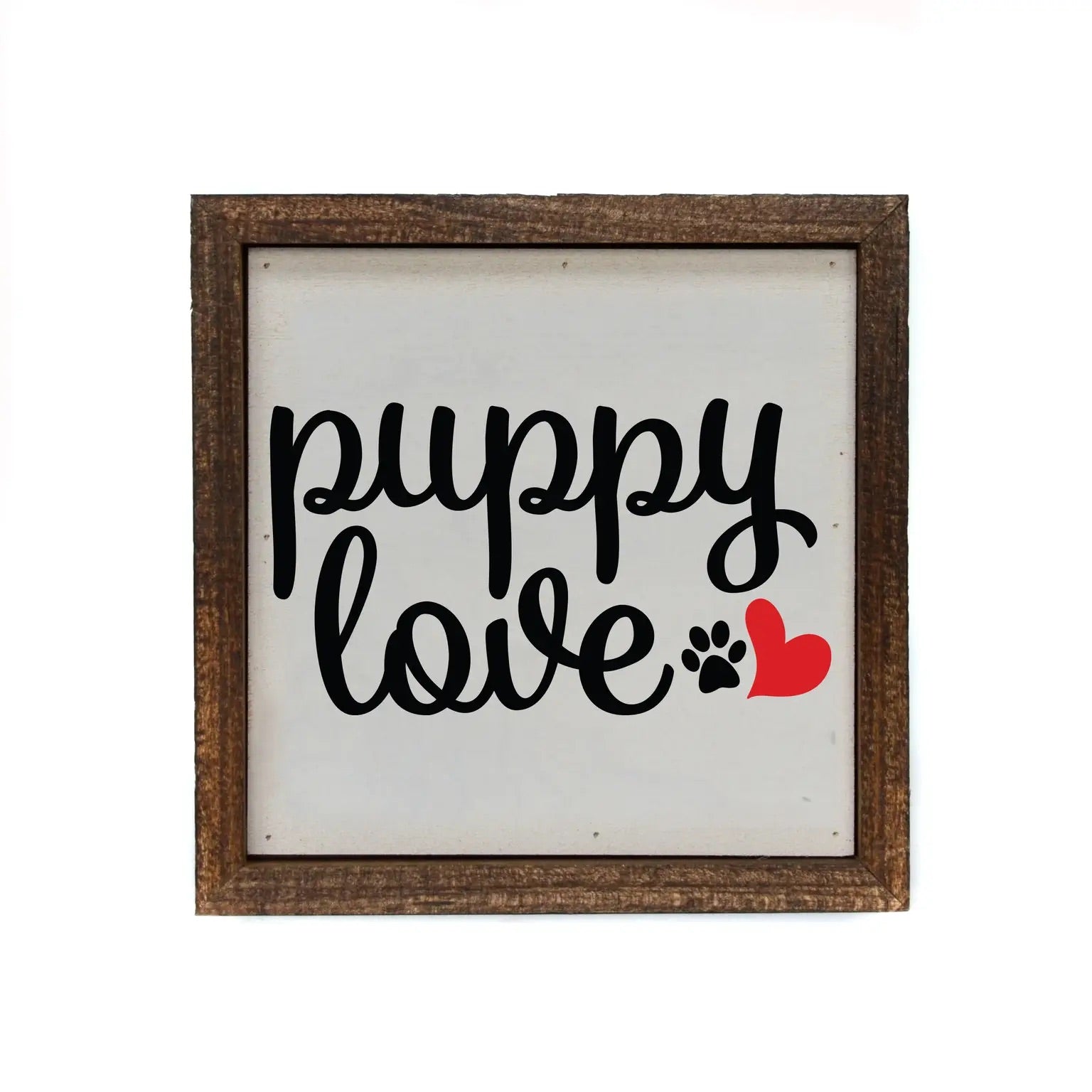 Puppy Love Framed Sign