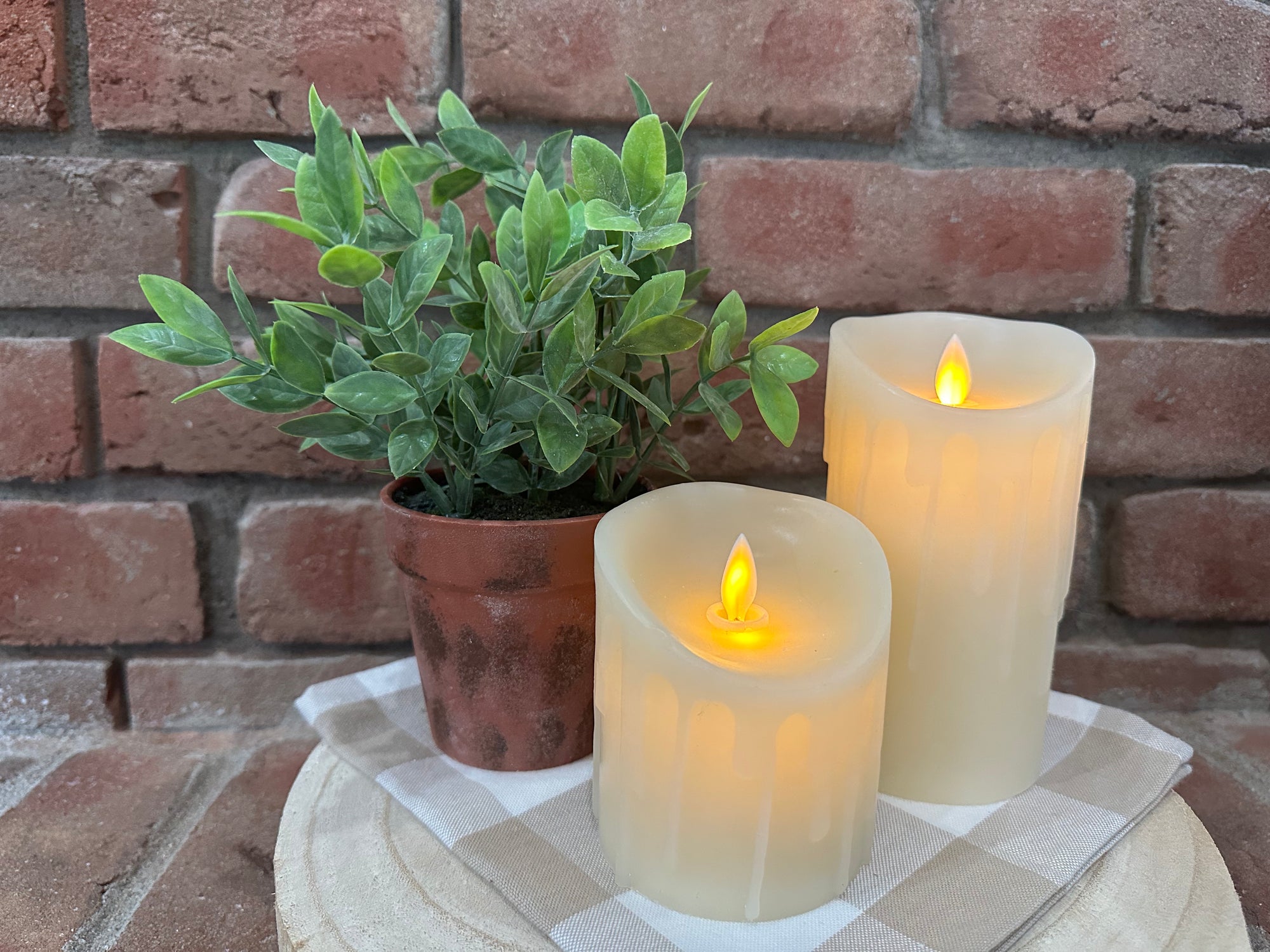 Moving Flame Pillar Candle - 2 Sizes