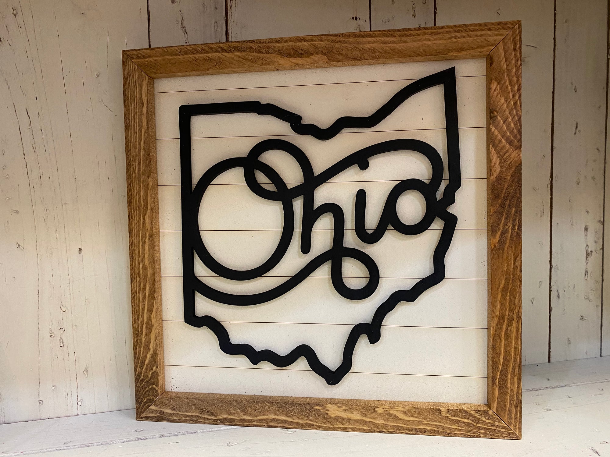 Ohio Script Framed Sign