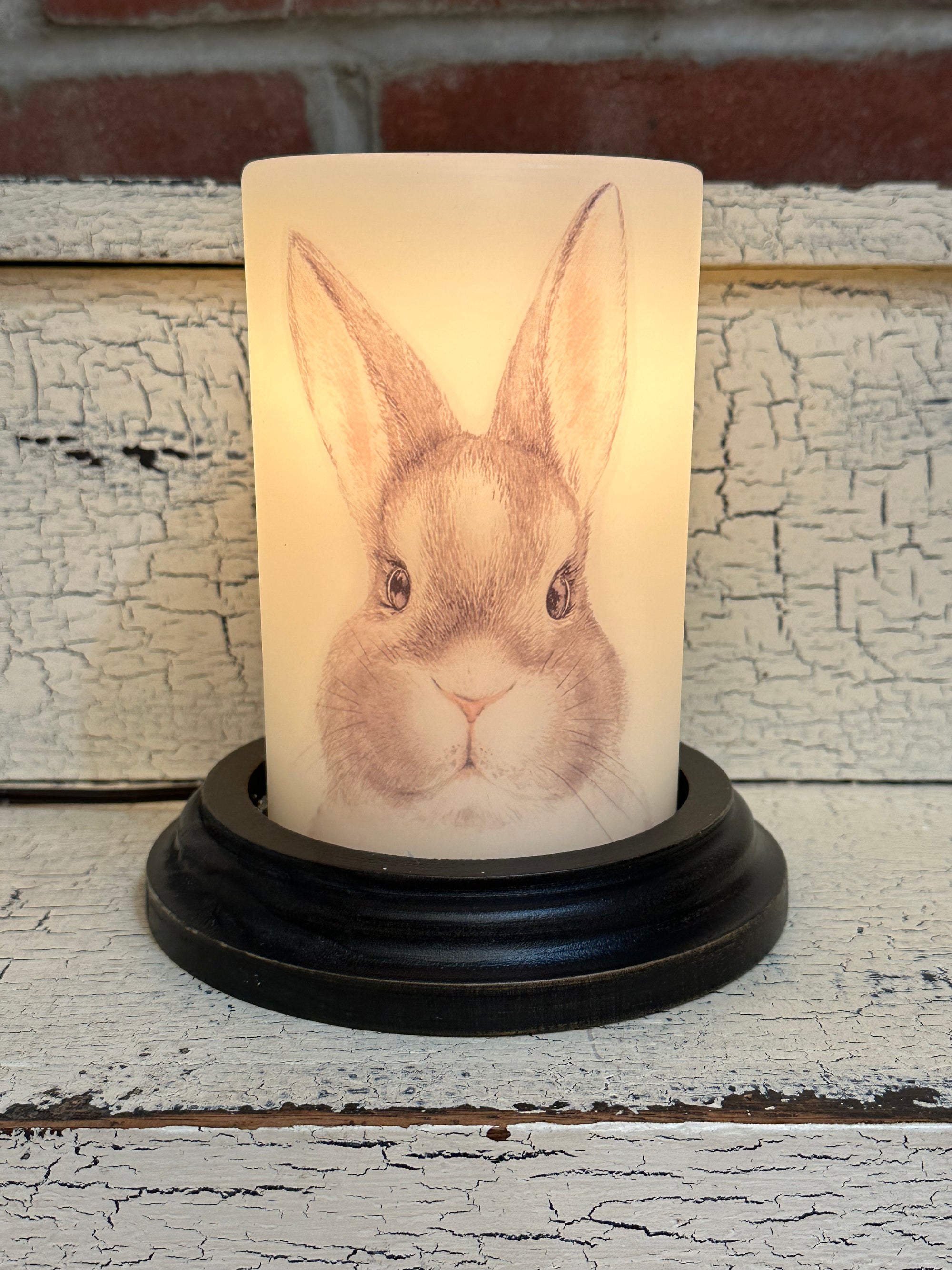 Watercolor Bunny Face Candle Sleeve